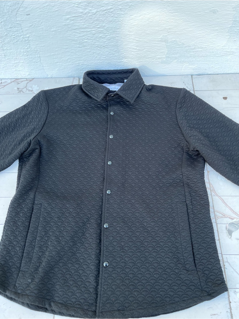 Robert Graham Quilted Snap-Front Shirt Jacket - Charcoal